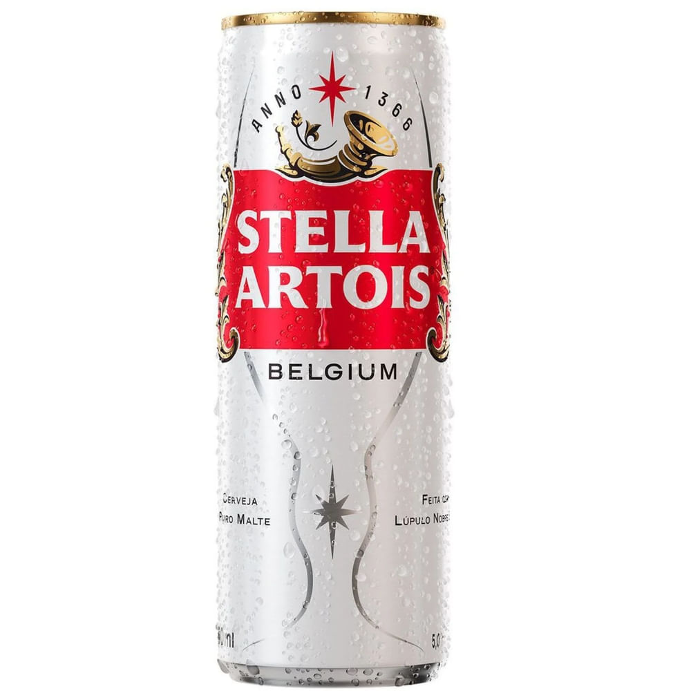 Cerveja Lager Stella Artois Lata 350ml] - Bistek Supermercados