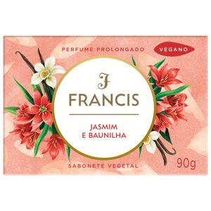 Sabonete Barra Vegetal Jasmim e Baunilha Francis Caixa 90g