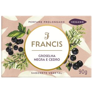 Sabonete Barra Vegetal Groselha Negra e Cedro Francis Caixa 90g