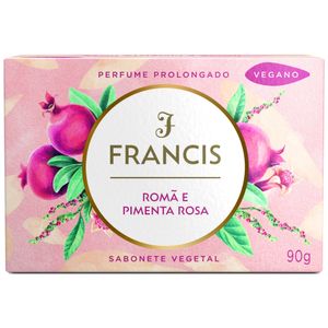 Sabonete Barra Vegetal Romã e Pimenta-Rosa Francis Caixa 90g
