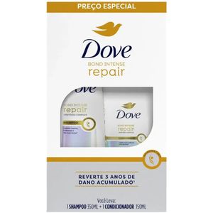 Kit Dove Bond Intense Repair Shampoo 350ml + Condicionador 150ml