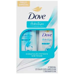 Kit Dove Hidratação Mais Vitamina A & E Shampoo 400ml Condicionador 200ml