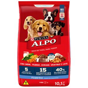 Alimento Para Cães Filhotes Carne, Frango, Cereais E Vegetais Purina Alpo Pacote 10,1kg