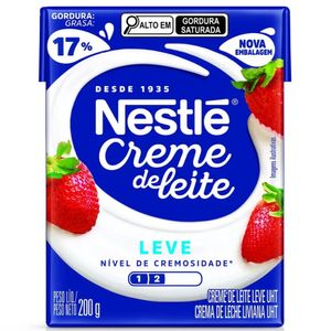 Creme de Leite UHT Leve Homogeneizado Original Nestlé Caixa 200g
