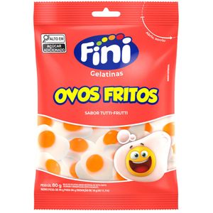 Bala Gelatina Ovos Fritos Fini 80g