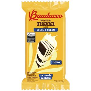 Biscoito Wafer Bauducco Maxi Choco & Cream 104g