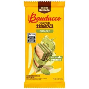 Biscoito Wafer Maxi Pistache Bauducco 104g