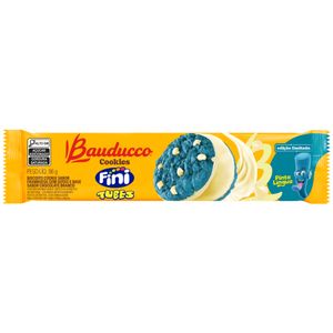 Biscoito Cookie Framboesa com Gotas e Cobertura Chocolate Branco Fini Tubes Pinta Língua Bauducco Pacote 96g