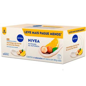 Sabonete Manteiga De Karité E Lima Da Pérsia Nivea Com 6 Unidades 80g Cada Leve Mais Pague Menos