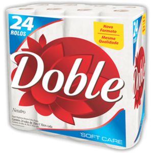 Papel Higiênico Doble Com 24 Unidades 20m Folha Dupla Leve Mais Pague Menos