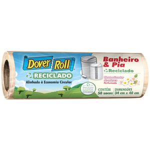 Saco Para Lixo Pia E Banheiro Reciclado 10l Dover-Roll 50 Unidades