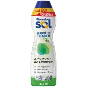 Saponáceo Cremoso Limão Girando Sol Squeeze Leve 300ml Pague 250ml