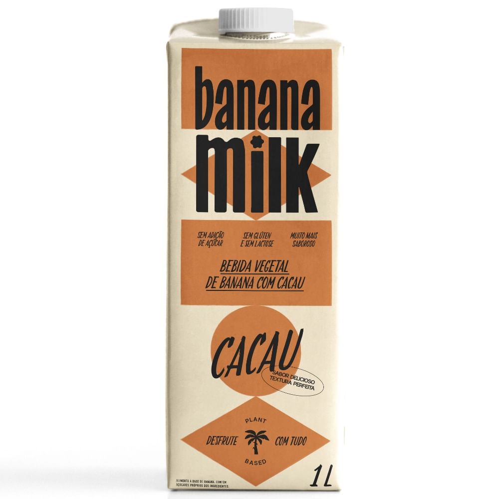 Bebida Vegetal Banana Sabor Cacau Banana Milk 1l] - Bistek