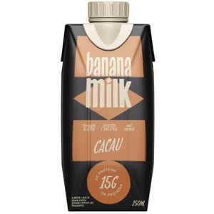 Bebida Vegetal De Banana Com Cacau 15g De Proteína Banana Milk 250ml