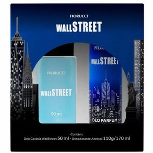 Kit Masculino Wall Street Deo Colônia 50ml + Desodorante Aerosol 170ml Fiorucci