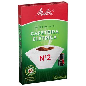 Filtro De Papel Para Cafeteira Elétrica Melitta n° 2 Caixa 30 Unidades