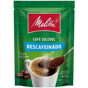 Café Solúvel Granulado Descafeinado Melitta Sachê 40g