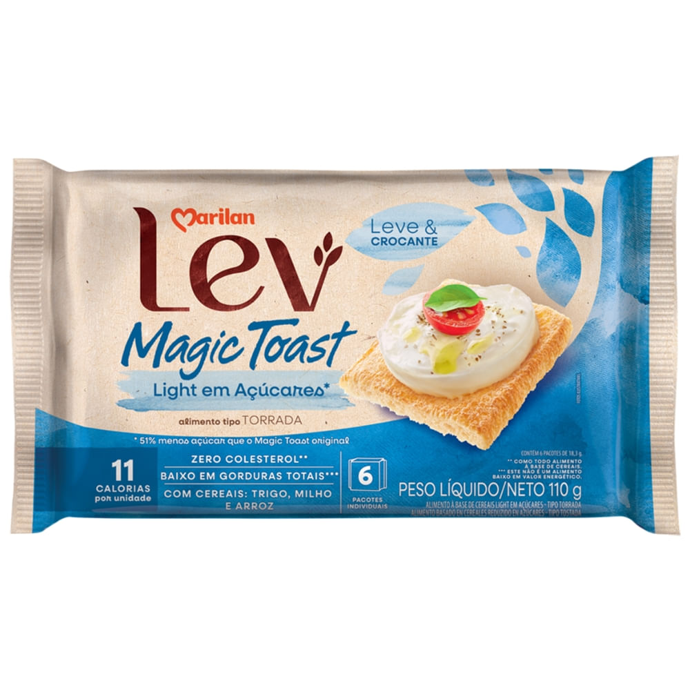 [Torrada Light Marilan Lev Magic Toast Pacote 110g 6 Unidades] - Bistek ...