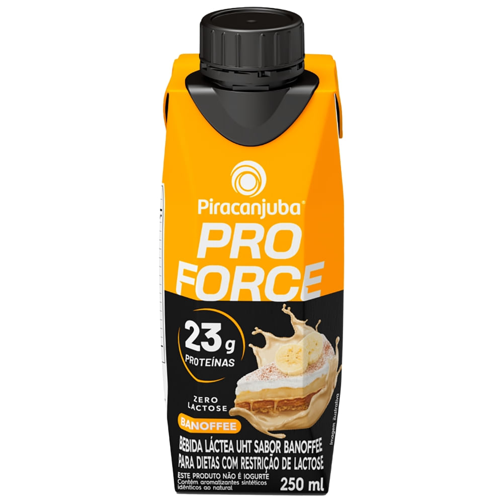 Bebida Láctea Uht Banoffee Zero Lactose Piracanjuba Proforce Caixa