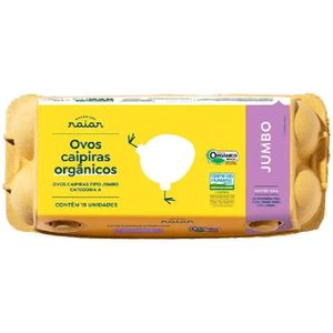 Ovo Caipira Orgânico Raiar Jumbo Com 10 unidades