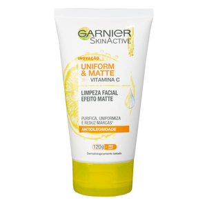 Gel Limpeza Facial Garnier Uniform & Matte Antioleosidade 120g