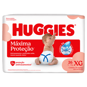 Fralda Descartável Infantil Huggies Máxima Proteção XG Pacote 26 Unidades