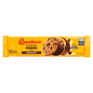 Biscoito Cookie com Gotas e Cobertura Chocolate Bauducco Maxi Pacote 96g