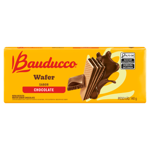 Biscoito Wafer Recheio Chocolate Bauducco Pacote 140g