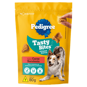 Petisco para Cães Adultos Carne Pedigree Tasty Bites Pouch 80g