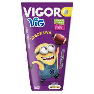 Refresco Adoçado Uva Minions Vigor Vig Caixa 200ml