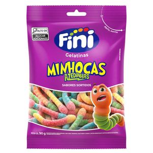 Bala de Gelatina Fini Minhocas Azedinhas 80g