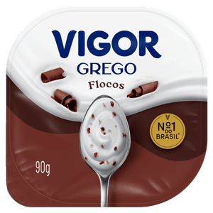 Iogurte Grego Flocos Vigor Pote 90g