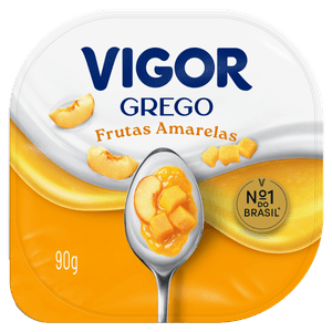 Iogurte Grego Frutas Amarelas Vigor Pote 90g