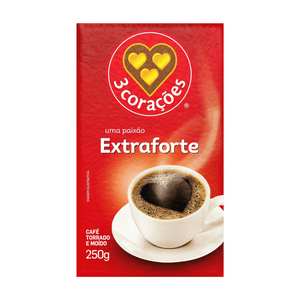 Café Torrado e Moído a Vácuo Extraforte 3 Corações Pacote 250g