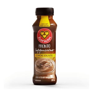 Bebida Láctea Cappuccino Chocolate 3 Corações 260ml