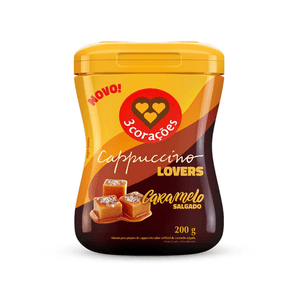 Cappuccino Lovers Caramelo Salgado 3 Corações Pote 200g