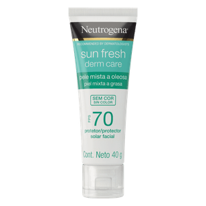 Protetor Solar Facial FPS 70 Neutrogena Sun Fresh Derm Care Bisnaga