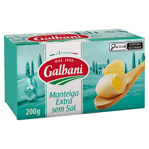Manteiga Extra sem Sal Galbani 200g