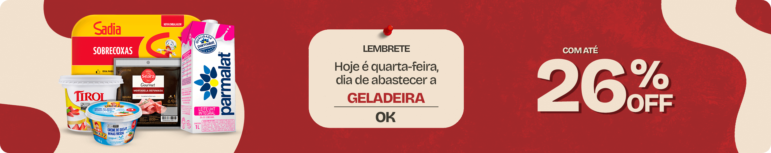 Geladeira Cheia com 26%off